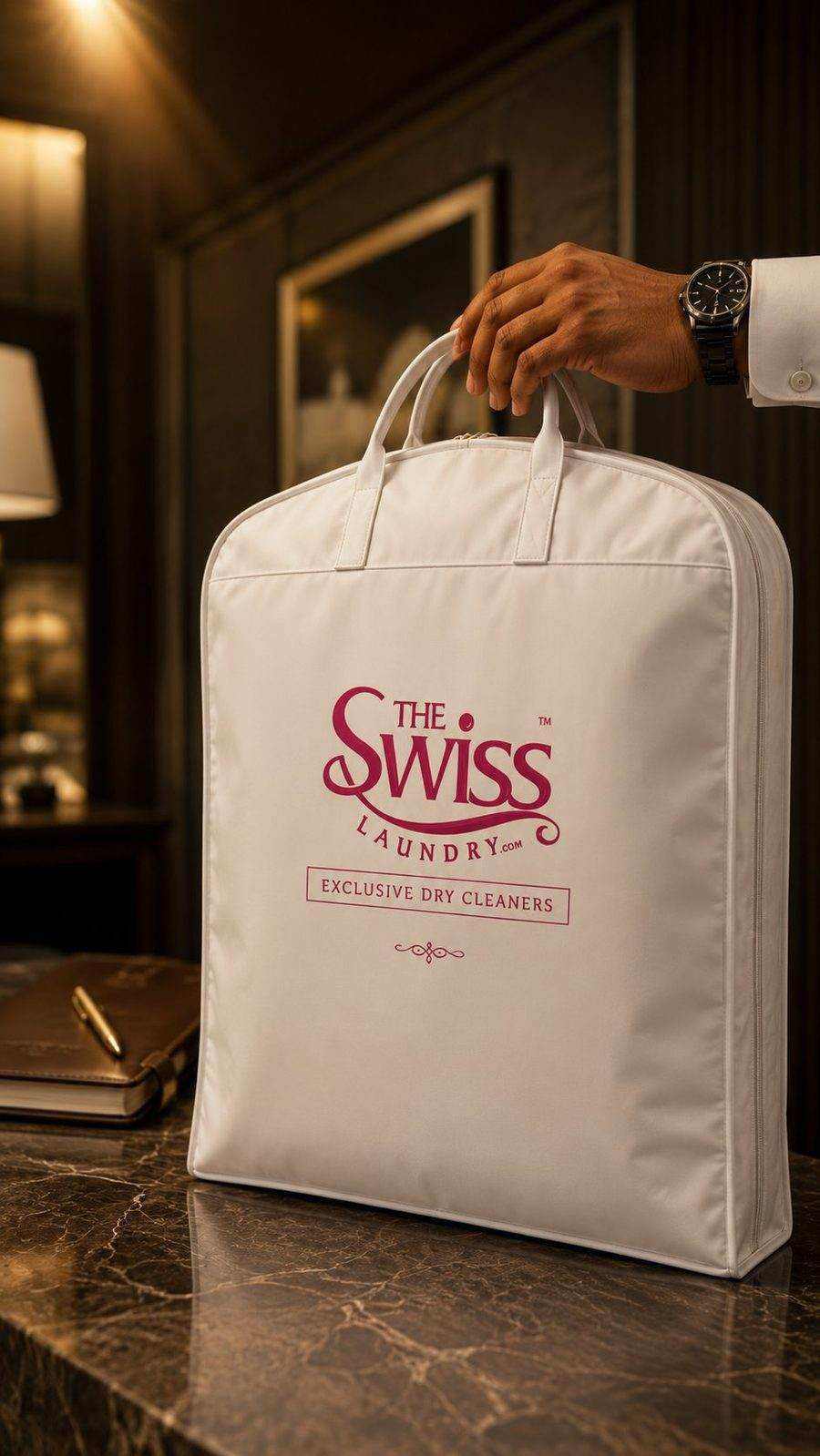 Branded pickup bag — The Swiss Laundry Kolkata